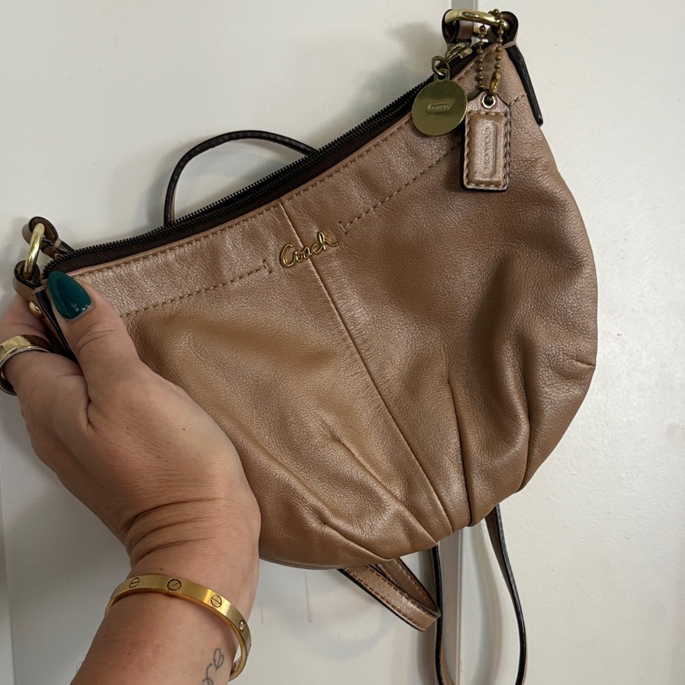 Coach Pearly Pink Leather Crossbody Bag